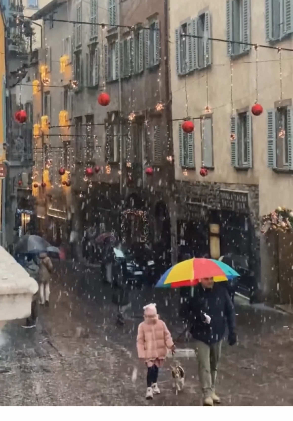 📍 Snow ❄️ fall in Bergamo 🩵 #snow #bergam #italy #cittaalta #bergamoitaly🇮🇹♥️  
