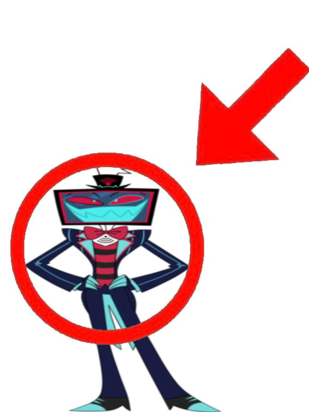 #VOX  Vincent Whittman, more commonly known as Vox, is an antagonist in season one and the main antagonist of season two of Hazbin Hotel. He is a sinner demon and was once one of the many powerful Overlords of Hell. Vox is the founder, former owner, and Ex-CEO of VoxTek Enterprises, along with previously being the de facto leader and public face of the Overlord trio known as the Vees, alongside Valentino and Velvette, until they grew tired of his constant disrespect and eventually punished him for it. A technology-savvy businessman, Vox once pulled the strings of Hell's news and entertainment media. He was determined to keep his iron grip over Pentagram City's citizens from the Radio Demon, Alastor, his arch-rival in terms of influence and technology. Before ending up in Hell, Vincent worked as a weather presenter, but his growing hunger for power drove him to eliminate anyone who outshone him. This eventually led to the creation of his cult, as revealed in 