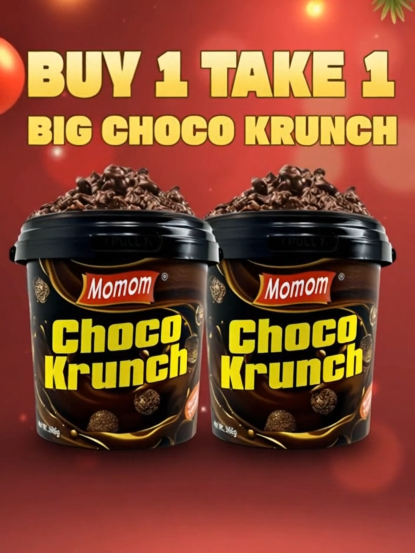 Chocolate Lover? Eto ang bagong obsession mo! 🍫 Crunchy cereal na may rich chocolate glaze, perfect sa cravings! Halal certified, proudly Pinoy, at 360g bawat isa! Ideal for snacks, dessert, or quick energy boost anytime, anywhere! BUY 1 TAKE 1 na! Add to cart na bago maubusan! #MomomChocoKrunch #Buy1Take1PH #PinoySnacks #ChocolateCereal #CrunchySnacks #HalalFoodPH #TikTokShopPH #FilipinoFoodie #ChocoLoverPH #SarapNgPinoy