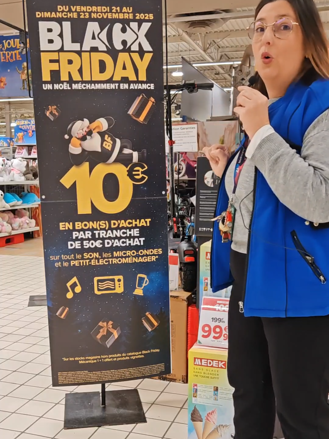 🎉🖤 LE BLACK FRIDAY ARRIVE CHEZ CARREFOUR LE MANS ! 🖤🎉 Un Noël méchamment en avance avec des bons d’achat de folie, du vendredi 21 au dimanche 23 novembre 2025 ! 🎧 10€ en bons d’achat 👉 Par tranche de 50€ d’achat 🔹 Sur le son, les micro-ondes et le petit électroménager 💻 15€ en bons d’achat 👉 Par tranche de 100€ d’achat 🔹 Sur les PC, TV, smartphones, tablettes 🔹 Et le gros électroménager supérieur à 450€ 🛏️ 10€ en bons d’achat 👉 Par tranche de 20€ d’achat 🔹 Sur le linge de maison 👗 10€ en bons d’achat 👉 Par tranche de 20€ d’achat 🔹 Sur le textile femme et homme 🛒 Offres valables en magasin du 21 au 23 novembre 2025. Stocks limités selon disponibilités. 📍 Carrefour LE MANS 🔥 Prêt(e) pour les bonnes affaires ? C’est maintenant ou jamais ! #BlackFriday #Carrefourlemans#BonsPlans  #CapCut 