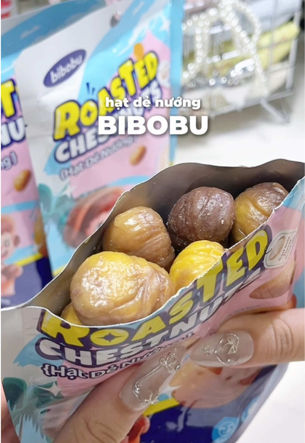 Hạt dẻ nướng BIBOBU 🌰  #hatde #hatdenuong #hatdecuoi #bibobu #anvat 