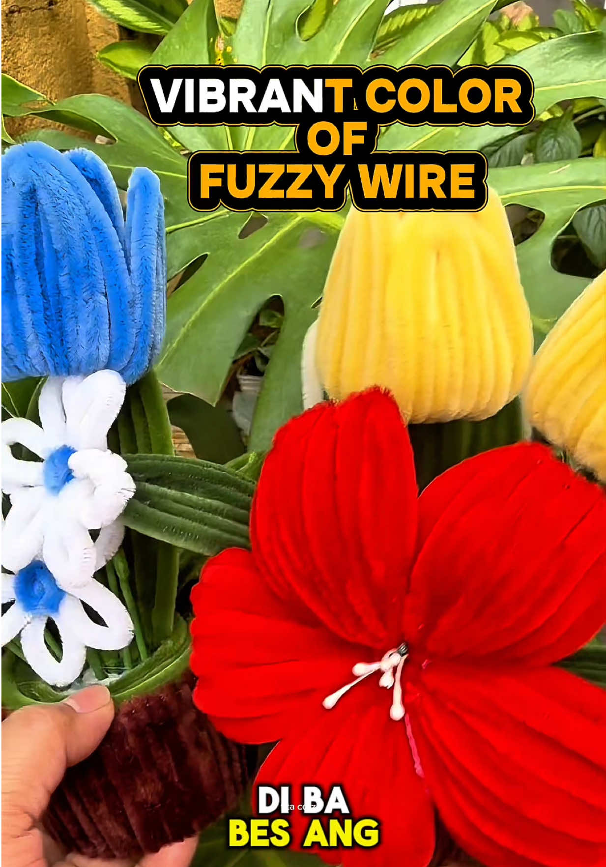 FUZZY WIRE DIY FLOWERS VIBRANT COLOR ETO PO YUNG GINAGAMIT NAMIN SA PAGGAWA NG FLOWERS makinis at hindi mahimulmol sakto ang kapal#fuzzywire #diycraft #floralwire #crafting #diyflowers 