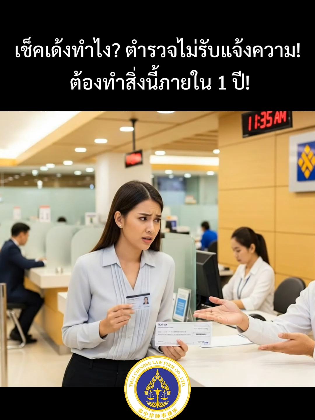 เช็คเด้งทำไง? ตำรวจไม่รับแจ้งความ! ต้องทำสิ่งนี้ภายใน 1 ปี! ข่าวช็อกเจ้าหนี้! 😱 