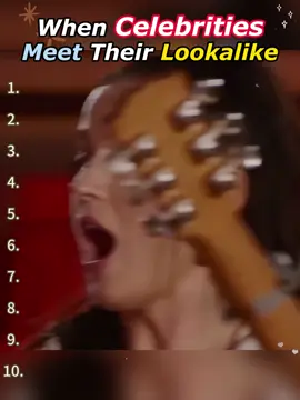 When celebrities meet their lookalike 🤣🥰#celebrity #surprise #lookalike #fyp #funny 