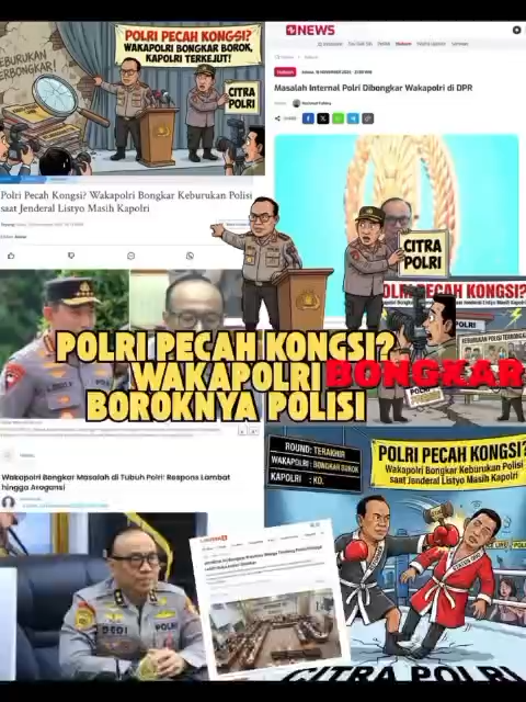 POLRI PECAH KONGSI? WAKAPOLRI BONGKAR BOROKNYA POLISI Wakil Kepala Polri (Wakapolri) Komjen Pol Dedi Prasetyo bongkar keburukan polisi saat Jenderal Listyo Sigit Prabowo masih jabat Kapolri. Komjen Dedi Prasetyo secara terang-terangan ungkap keburukan polisi dalam rapat kerja bersama Komisi III DPR RI, Selasa (18/11/2025) kemarin. Dalam kesempatan itu, Dedi juga membeberkan sejumlah hal yang menarik perhatian publik. Seperti maraknya penegakan hukum Polri dan pelayanan Polri terhadap publik yg lamban, Masyarakat lebih memilih melaporkan pelayanan kepada Damkar dibanding dengan Institusi Polri.  Gimana menurut komentar kalian guys?? #ReformasiPolri #TurunkanJenderalListyoSigit #GantiKapolriPastiReformasiPolri #KembalikanPolriTribrata #PolriTidakPresisi #Fyp #Viral