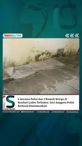 4 Asrama Polisi dan 3 Rumah Warga di Kendari Ludes Terbakar, Istri Anggota Polisi Berhasil Diselamatkan ‎ ‎Indosultra.com, Kendari – Sebanyak empat unit asrama Kepolisian Sektor (Polsek) Kemaraya dan tiga rumah warga di Jalan Pembangunan, Kelurahan Kendari Barat, Kota Kendari, Sulawesi Tenggara (Sultra), hangus dilalap api pada Jumat (21/11/2025) sore. ‎ ‎Kapolsek Kemaraya, IPTU Busran, mengungkapkan bahwa kebakaran bermula dari salah satu rumah warga sekitar pukul 15.15 WITA, lalu dengan cepat merembet ke bangunan lainnya. ‎ ‎“Yang terbakar itu ada tiga unit rumah warga dan empat petak asrama polisi, jadi totalnya tujuh bangunan,” jelasnya. Selengkapnya di indosultra.com #indosultracom 