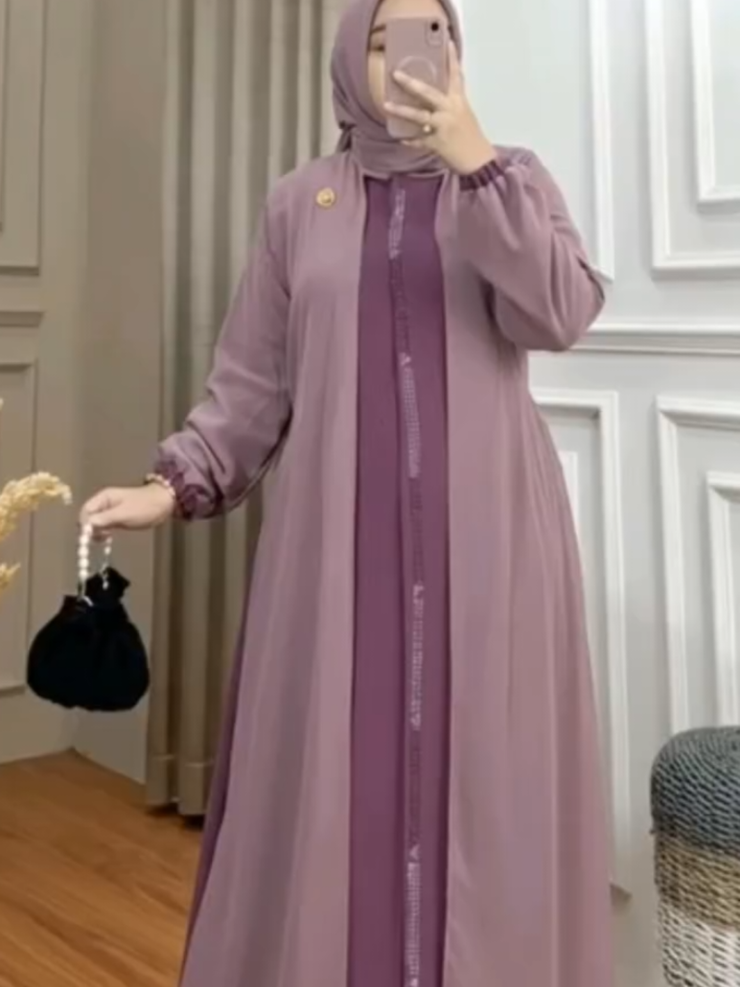 GAMIS SELLA Dress Crinkle set hijab segiempat Polos Gamis Wanita Muslim Elegan Simple wanita Baju Lebaran 2025 Idul Fitri #gamis #gamislebaran #gamiskekinian #fyp 