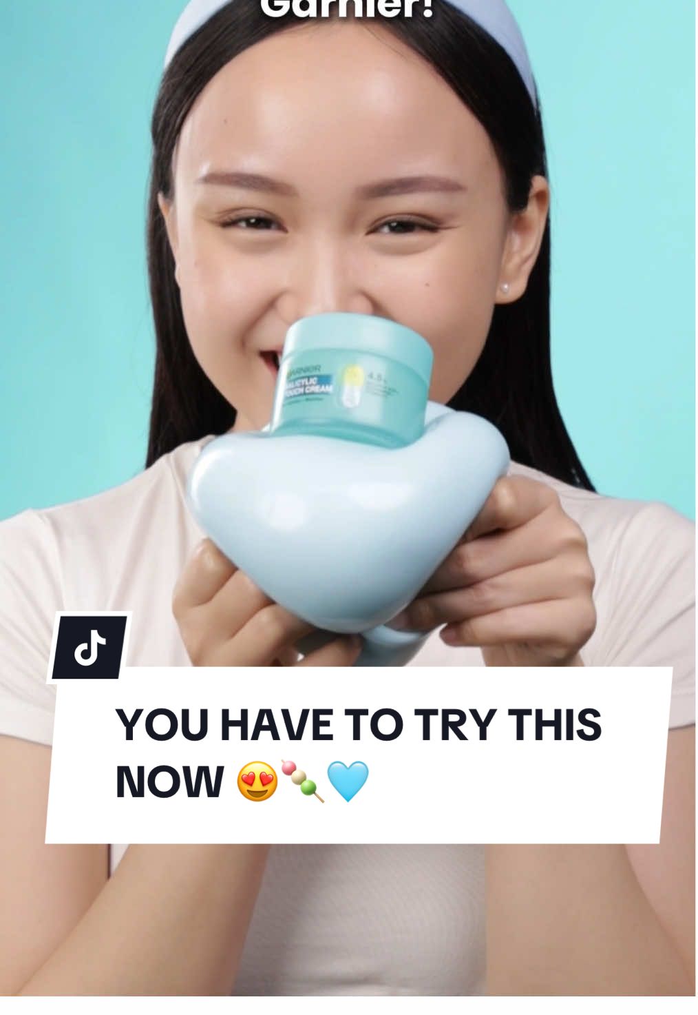 You have to try this now 😍🩵 Garnier Mochi Dry Touch Cream bikin kulit cerah dan plumpy tanpa rasa lengket 🩵✨ Yuk checkout sekarang dan rasakan sendiri kenapa moisturizer ini viral 🩵😍 #GarnierIndonesia #GarnierMochiDryTouchCream #SekenyalMochi #Skin 