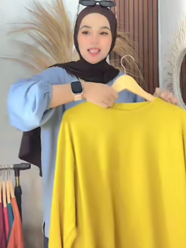 Kaos Wanita Oversize/Blouse Bebyterry Premium LD 126 PJ 72 Tangan Balon Polos #kaoswanita #kaoskekinian #kaosviral 