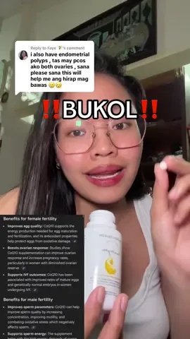 Replying to @Faye 🧚‍♀️ Sabayan mo ito ng Healthy diet at Exercise #inneryoujourney #hormonalimbalance #fertility #glowingskin #pregnancy 