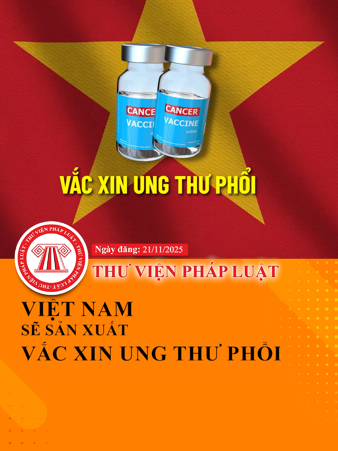 Việt Nam sẽ sản xuất vắc xin ung thư phổi #TVPL #ThuVienPhapLuat #LearnOnTikTok #Hoccungtiktok