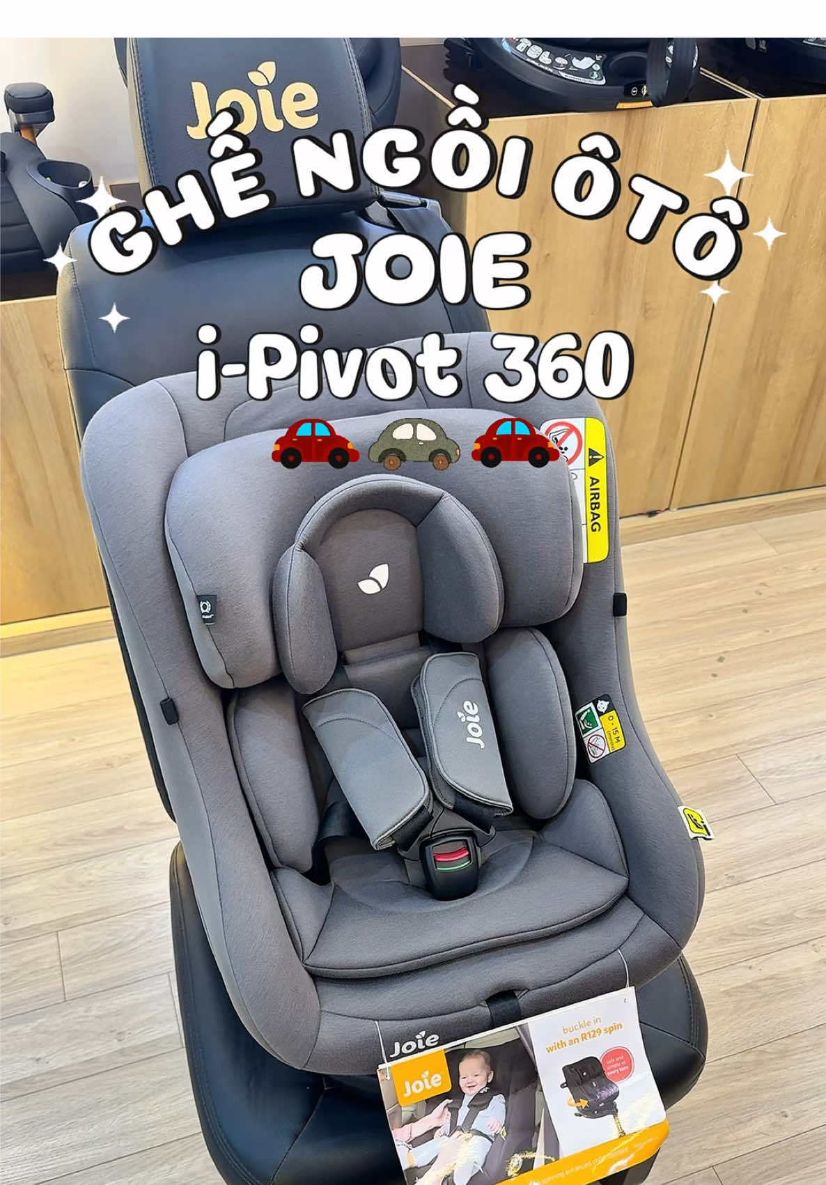 🚗 Ghế ngồi ô tô Joie i-Pivot 360 🚗 Lắp đặt dễ dàng, bảo vệ an toàn cho bé iuu 🥰👶🏻 Ba mẹ lưu lại liền nha 🫶 #reviewbimsua #monniekids #ghengoioto #gheotochobe #joie 