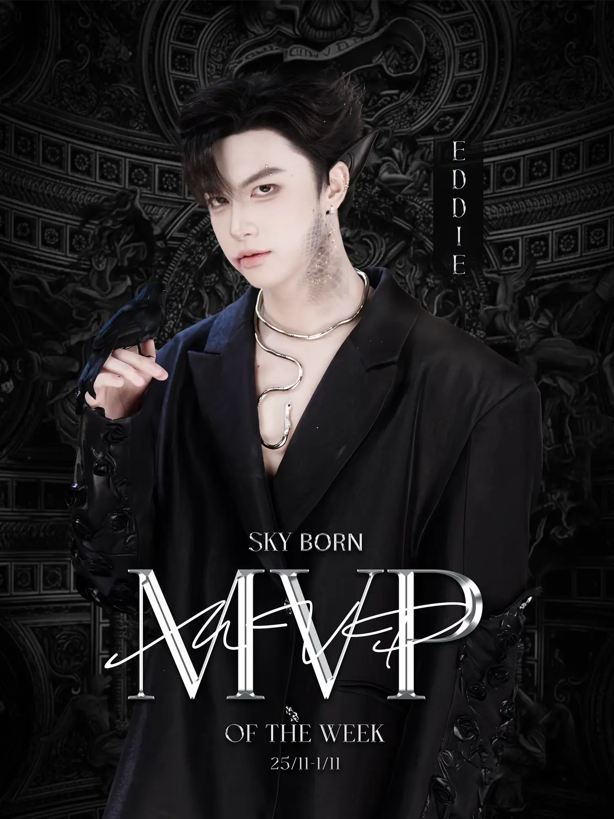 Chúc mừng bá tước Eddie đã dành được ngôi vị MVP của tuần concept Halloween của SKYBORN. @EDDIE  #skyborn #weekmvp 