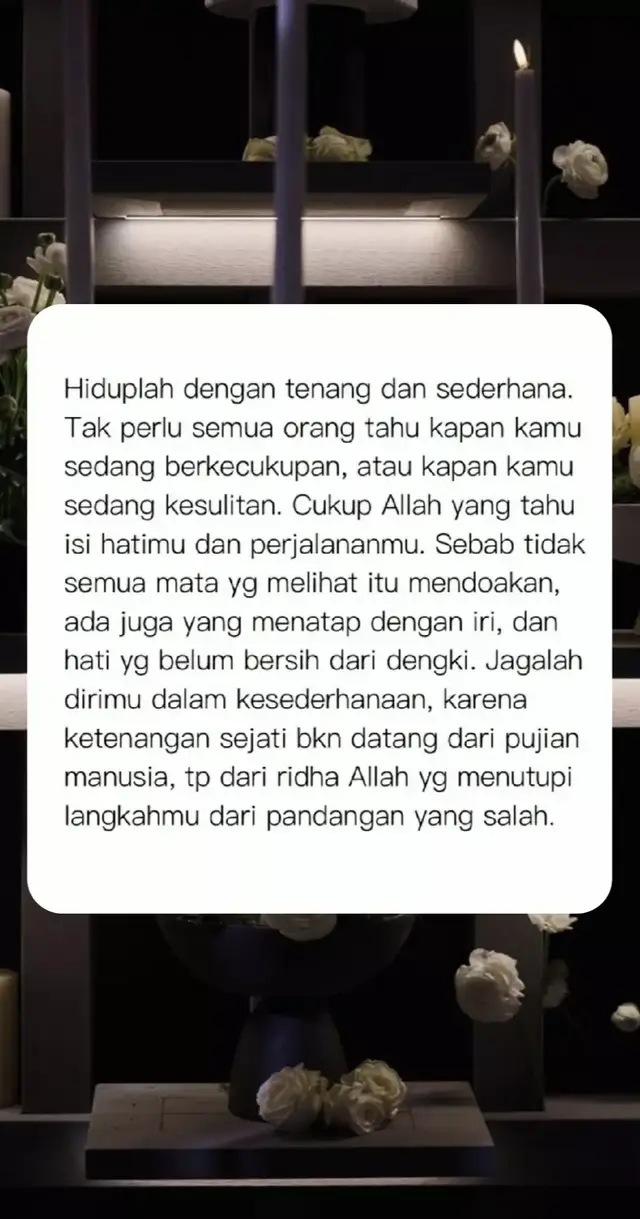 #hidupsederhana #apaadanyasaja #allah #perlindungan #quotesislam #katakatahariini #katakataismlami #foryouu #foryoupagee #masukberandafyp 