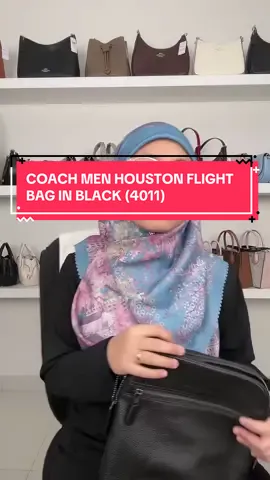 COACH MEN HOUSTON FLIGHT BAG IN BLACK (4011)