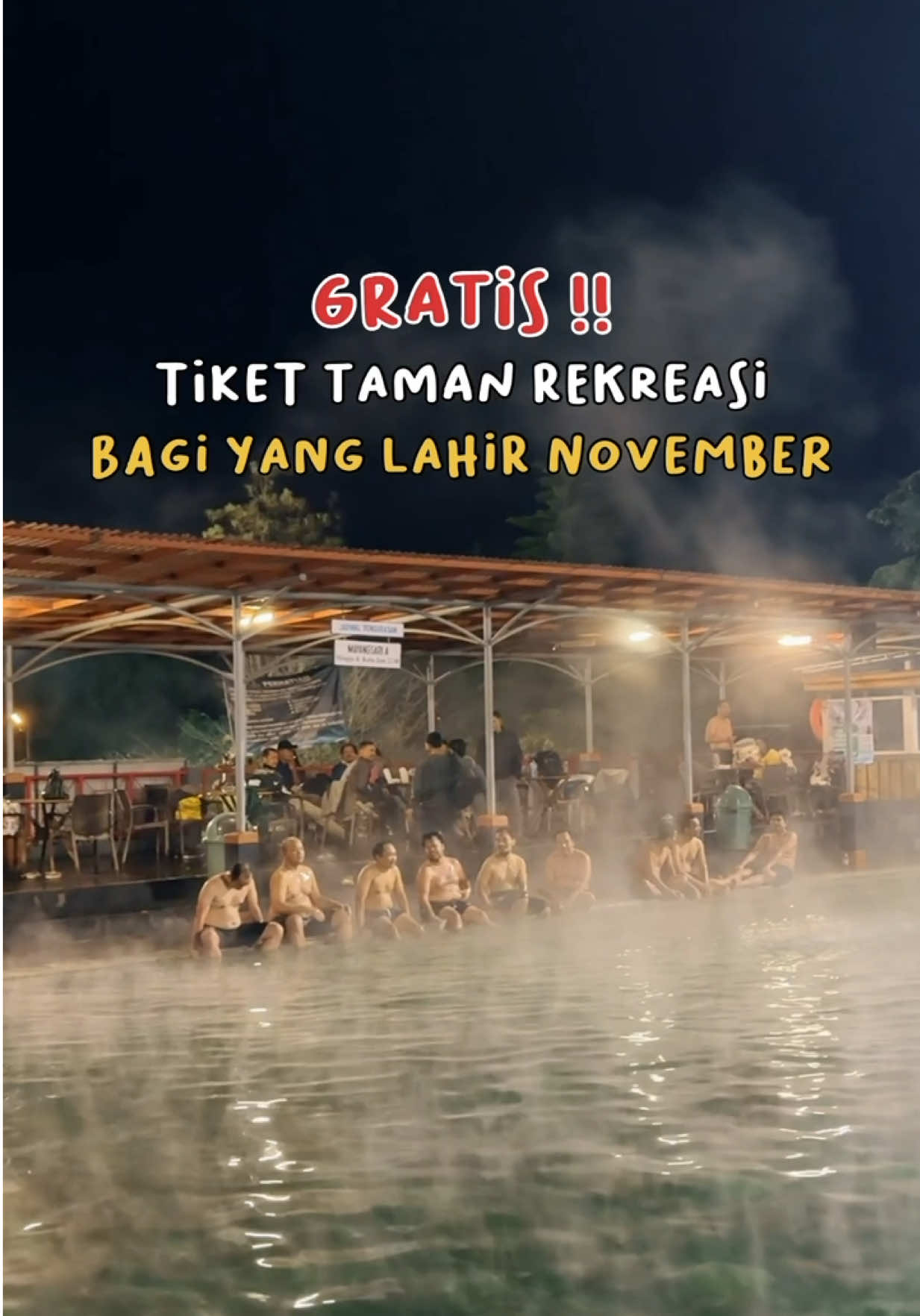 Hangatnya air, ademnya jiwa, ke Sari Ater yuk, agar raga bahagia! Yang ber-KTP Subang promo 35rb-an saja, setiap hari bisa rendam sepuasnya. Malam Minggu jangan rebahan, yuk manjakan badan rendam di Wangsadipa & Mayangsari yang buka 24 jam hingga esok hari Lahir November, promo spesial menanti gratis tiket Taman Rekreasi,  #sariaterhotsprings #ciater #airpanasalami #healingmurah #subangasri           