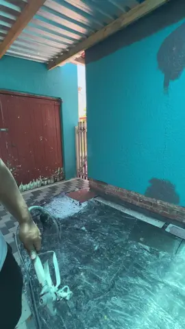 Even if your house is blue we can transform it for you in no time #painterest #transformation #airlessspraypainting #fyp #airlesssprayer 