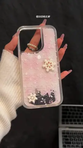 Winter Snowflake Case Comes With A Frosty Pink Gradient Design, Decorated With Cute 3D Snowflakes For A Soft, Wintery Aesthetic. The Clear Hard Back Paired With Flexible PC Edges Offers Lightweight Protection, While The Raised Bezels Help Shield Your Camera And Screen From Daily Wear. It’s Stylish, Cozy, And Perfect For A Winter-Themed Look. Available for all models From iPhone 11 to 17 Pro Max  Dm us for details and enquiries #phonecase #mobilecover #phonecover #caseholic #nepal