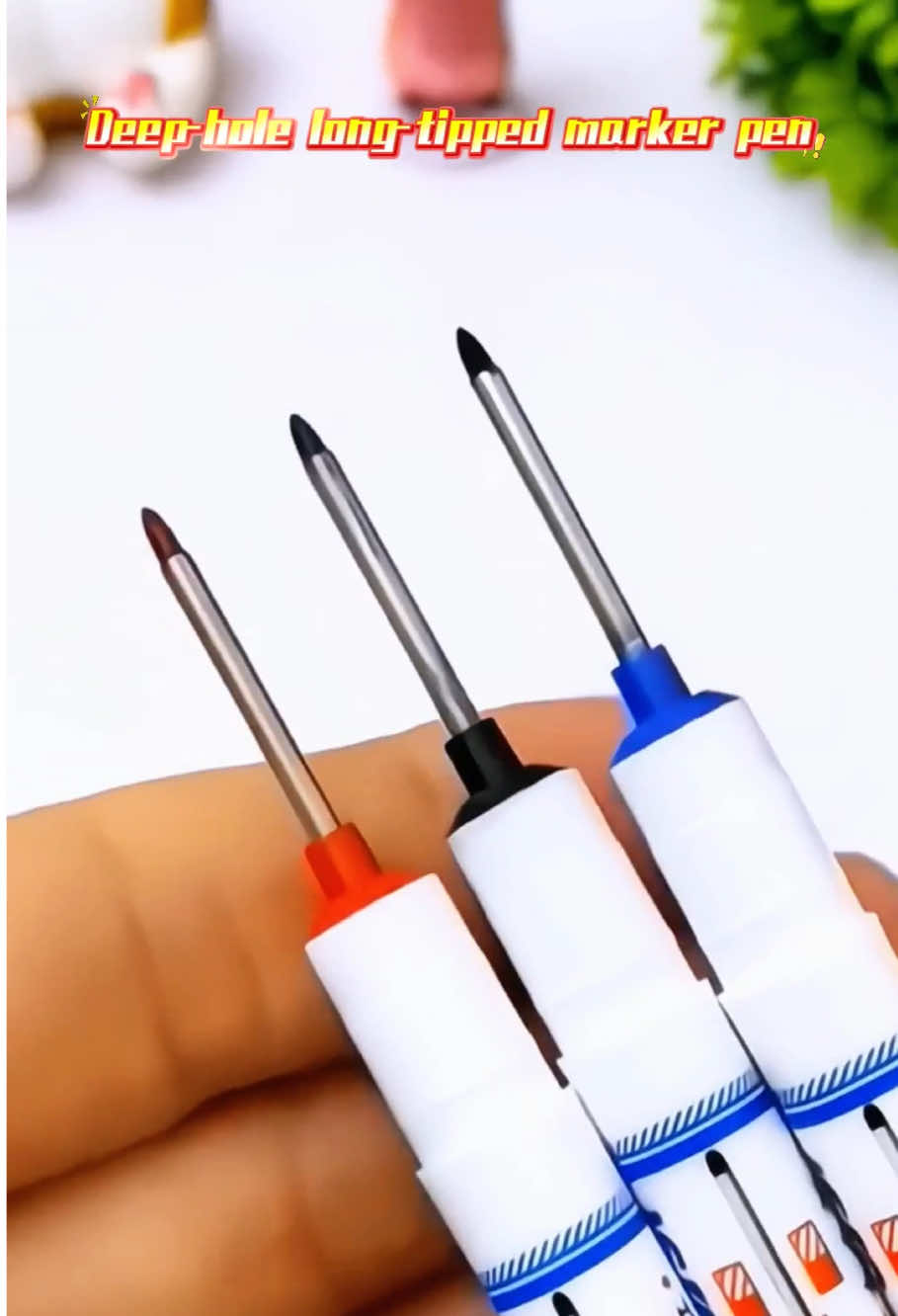 Deep-hole long-head marker, multifunctional fine pen, special for marking#tiktokshop #recommend #markerpen 