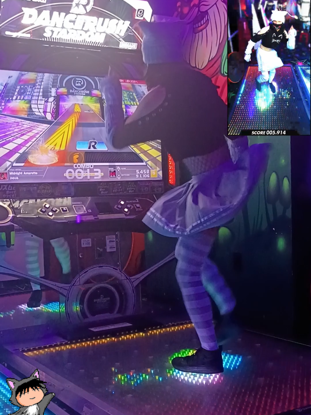 Femboy LOVES dancing to Midnight Amaretto! Coincidentally Amaretto might be their liquor of choice :3 #dancerush_stardom #electroswing #femboy #femboyfriday #rhythmgame 