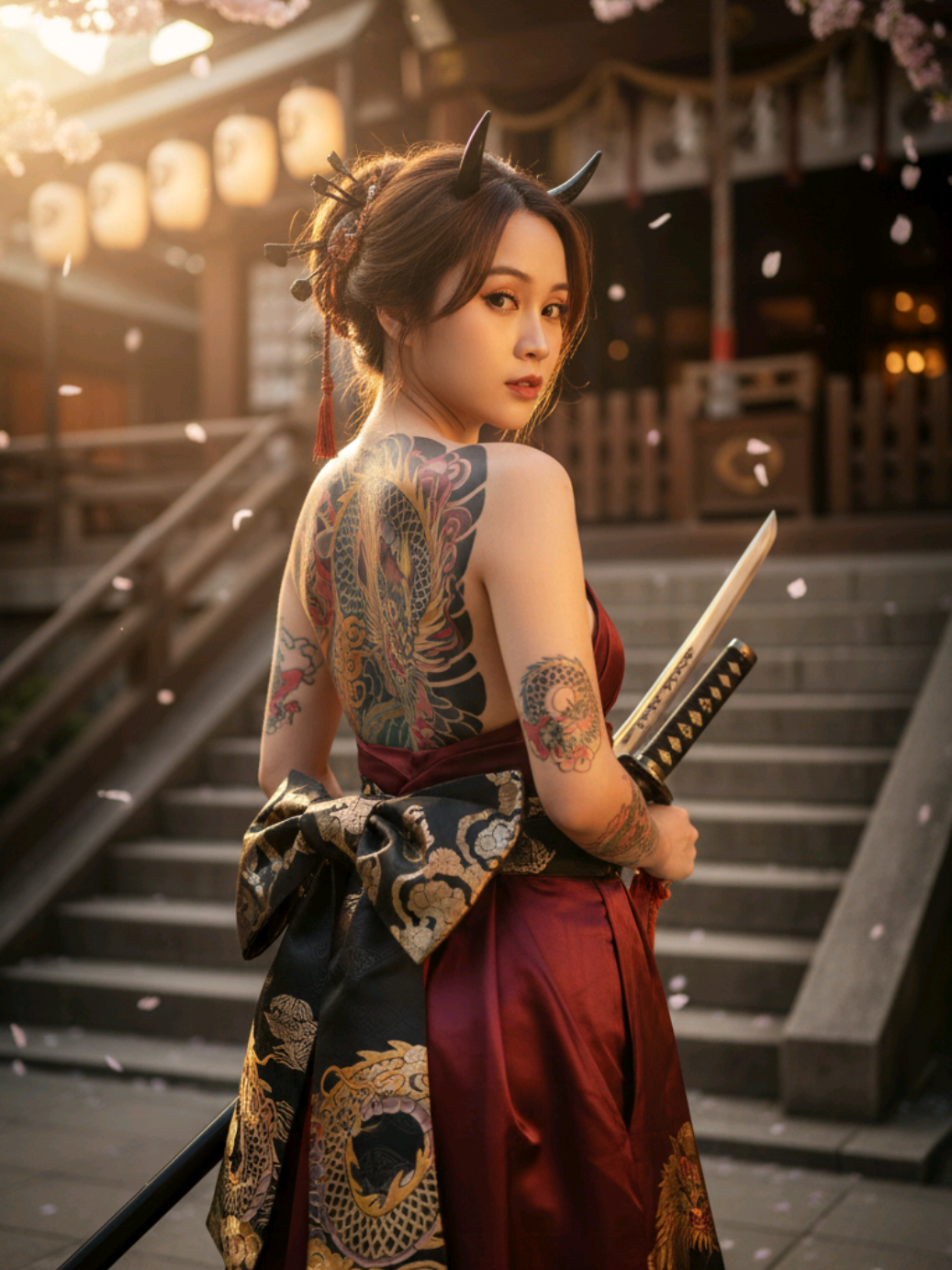 promptnya ada di kolom komentar kak.  #samurai #fyp #gemini #ai #foryoupage 