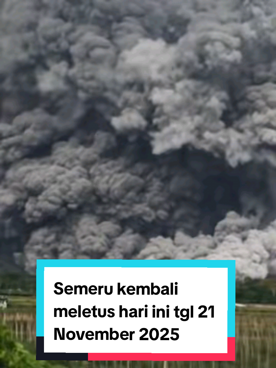 gunung semeru meletus kembali sore tadi,hujan abu vulkanik #erupsisemeru  #erupsisemeru2025  #gunungsemeru  #viraltiktok  #fypシ゚ 