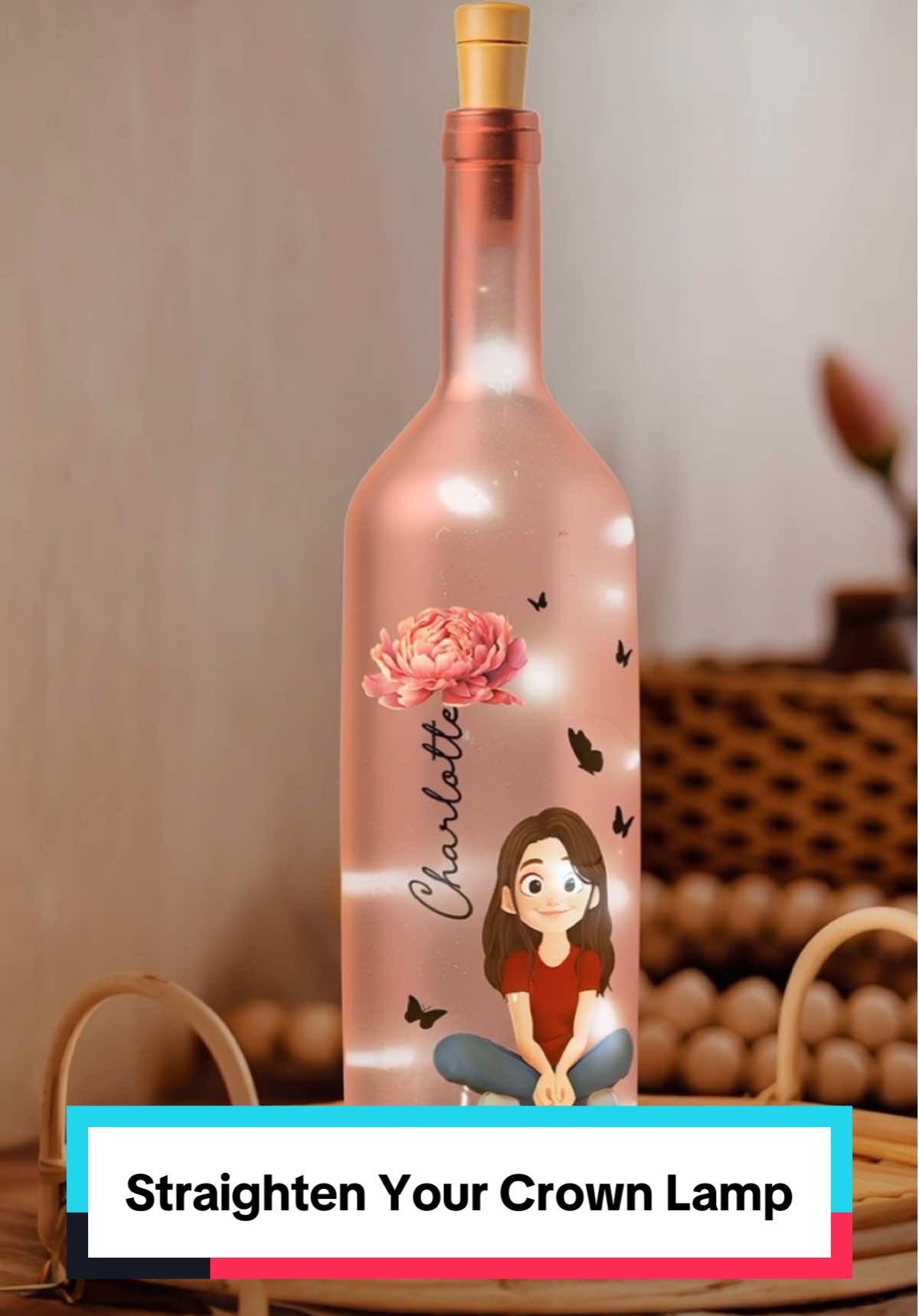 Inspire her every day with this “straighten your crown” bottle lamp  #macorner #granddaughters #girlpower #bottlelamp #inspiration 