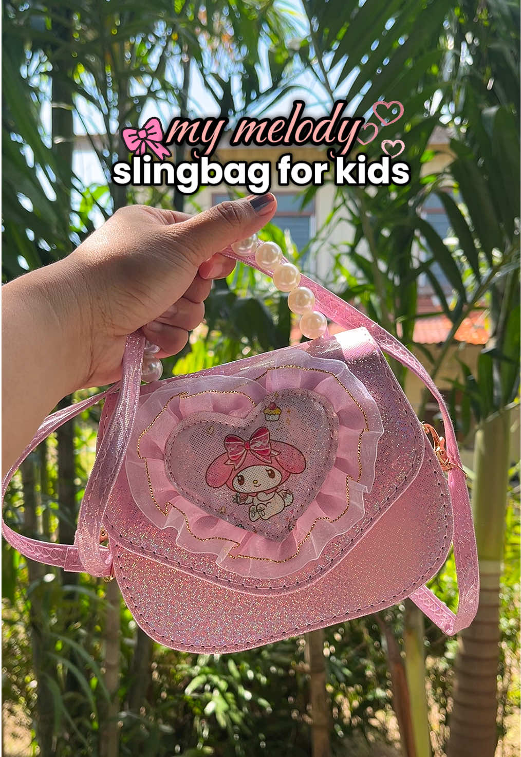 My melody bag for kids, perfect gift for kikay kids this Christmas #slingbagforkids #minibagforkids #mymelodybag #sanriobag #giftideaforkids 