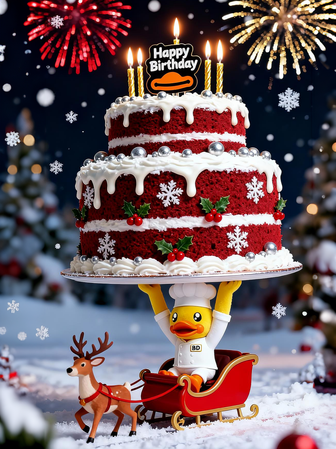 🎂Happy birthday~🎂 Winter babies, where u at? ❄️ #BDuck #happybirthday #birthday #cake #cute