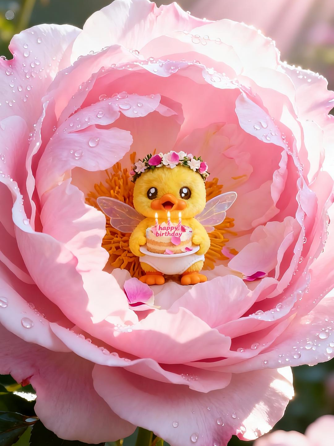 🥳Happy Birthday To You! ❤️🎉  Happiness is blooming... just for you. 🩷 #BDuck #happybirthday #birthday #cake #cute