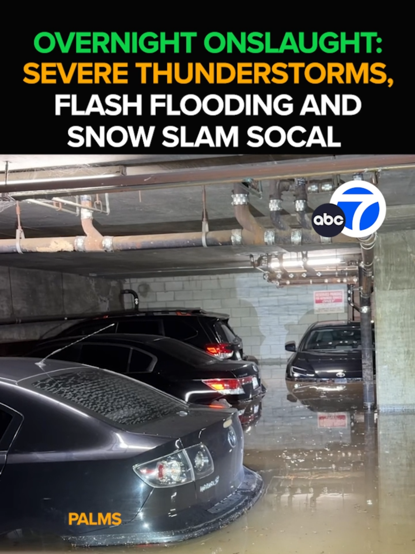 Severe thunderstorms, flash flooding and sheets of snowfall pound different parts of the Southland overnight. While coastal areas saw significant street flooding, the basin braved thunderstorms as the mountains were blanketed in snow. The wild weather isn't over yet. The Eyewitness News team is tracking where the storm is moving right now, plus AIR7 is monitoring the soggy commute. This morning at 6 from ABC7.