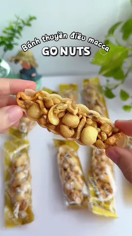 Bánh thuyền điều Macca GO NUTS giòn rụm, thơm béo, vị ngọt thanh từ mật ong chứ không phải đường nên ăn không bị ngán. #banhthuyen #banhthuyenmixhat #banhthuyendieumacca #banhthuyenhatdinhduong #anvat 