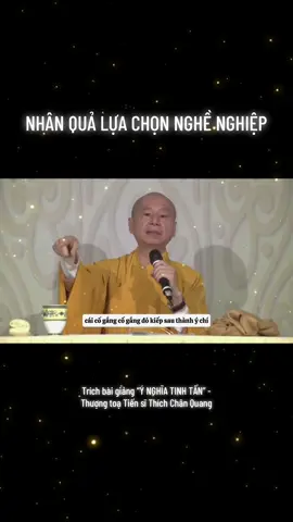 Nhân quả lựa chọn nghề nghiệp - Trích bài giảng “Ý nghĩa tinh tấn” - TT. TS. Thích Chân Quang