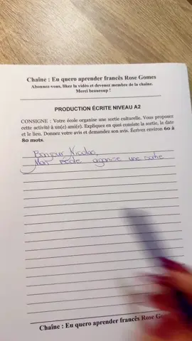 Production écrite en français  #tiktoklive #livehighlights #apprendrelefrançais #euqueroaprenderfrancês #rosegomes 
