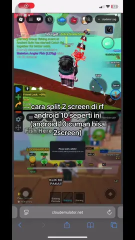 tutorial split screen di #redfinger #fishit #rf #roblox 