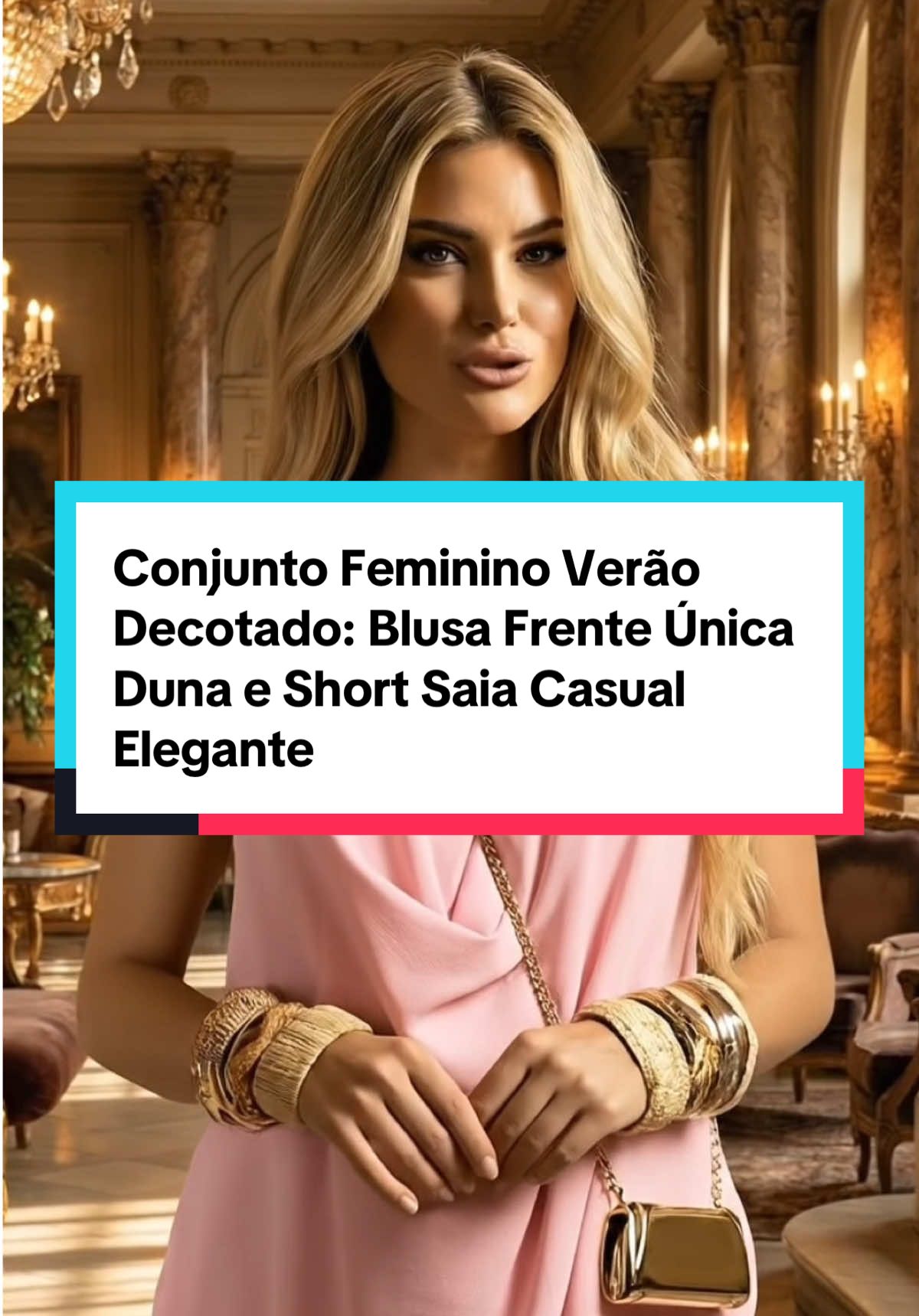 Conjunto Feminino Verão Decotado: Blusa Frente Única Duna e Short Saia Casual Elegante Esse conjunto frente única é perfeito para o verão. Decote lindo, caimento leve e costas nuas super elegantes. Frete grátis ativo. Garanta o seu no link aqui embaixo. #lookverao  #moda  #tiktokshop #conjuntofeminino #tiktokshopblackfridaybr 
