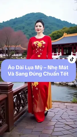Áo Dài Lụa Mỹ – Nhẹ Mát Và Sang Đúng Chuẩn Tết #aodailuamy #aodaidiemsa #aodaitheutay #aodaidutiec #aodaitet