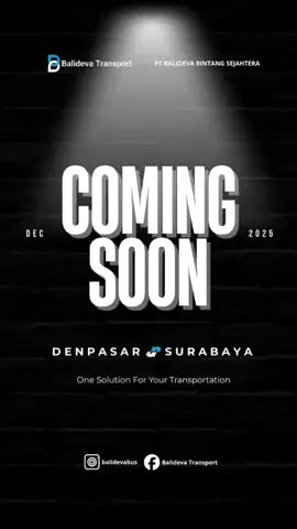 Tgl 4 Desember Astungkara Alhamdulillah Puji Tuhan akan jalan perdana bis malam Balideva trans Denpasar ke Surabaya Bungurasih dan Peneleh PP. tarif promo Rp 265k.  Fasilitas: service makan 2x Snack 1x.  Untuk area Ungasan, Sekitar GWK, Kampus Udayana, goa gong, Kuta, Monang maning segera merapat 🤙🔥. Untuk pemesanan seat tiketnya silahkan hubungi WA 085935355070. Agen resmi Balideva trans.#bismalambalidevatrans #agenresmi 