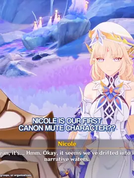 Nicole can only talk through people’s head?  - #GenshinImpact #genshin #nicole #gameplay #team #fyp 6 2 livestream Nicole mute 
