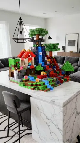 Arma tu propio mundo al estilo Minecraft con estos cubitos magnéticos 🧊⛏️ Crea paisajes, casas y todo lo que imagines… ¡ideal para peques creativos y gamers de corazón! 🎮💚 #juguetes #Viral #viraltiktok #perú 