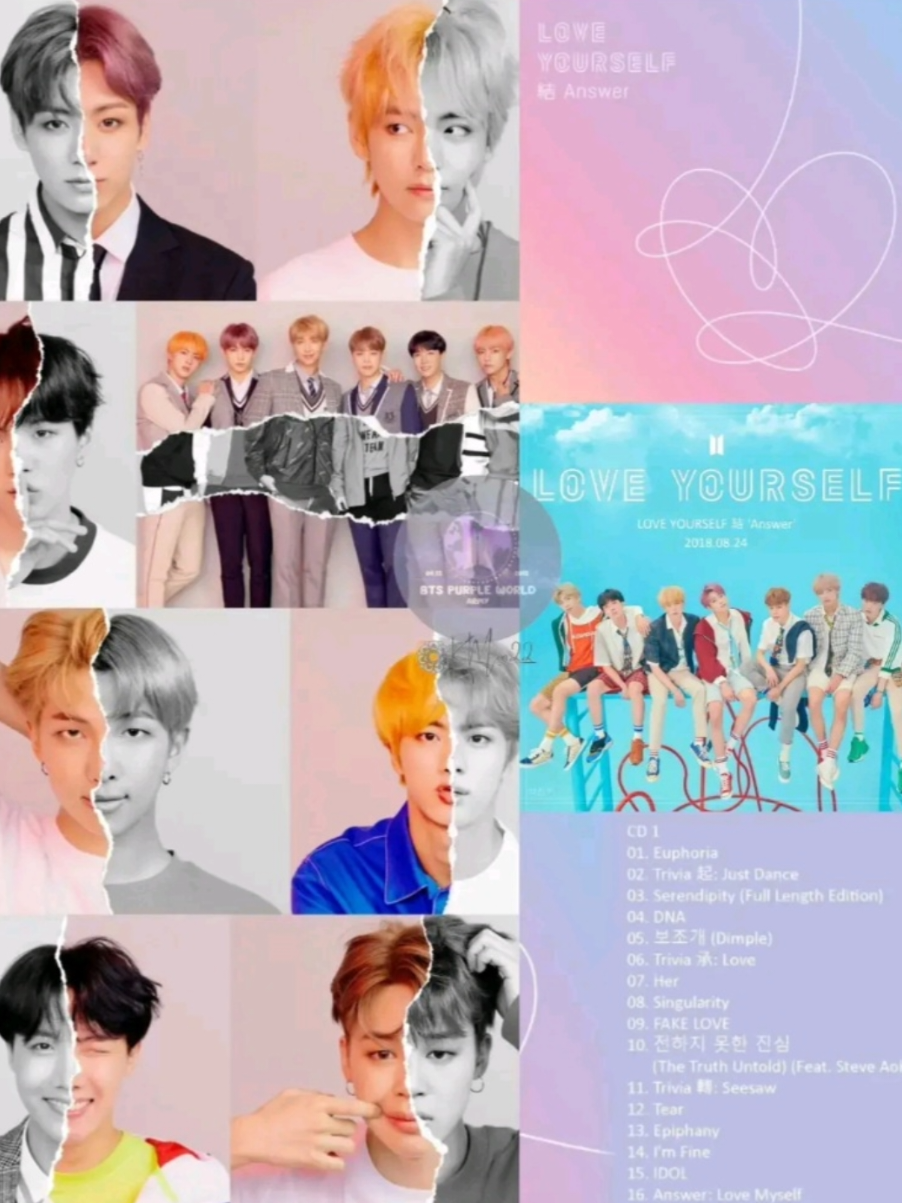 Album Love Yourself BTS adalah seri album kompilasi yang terdiri dari tiga bagian utama: Her, Tear, dan Answer. Seri ini menyampaikan pesan bahwa 