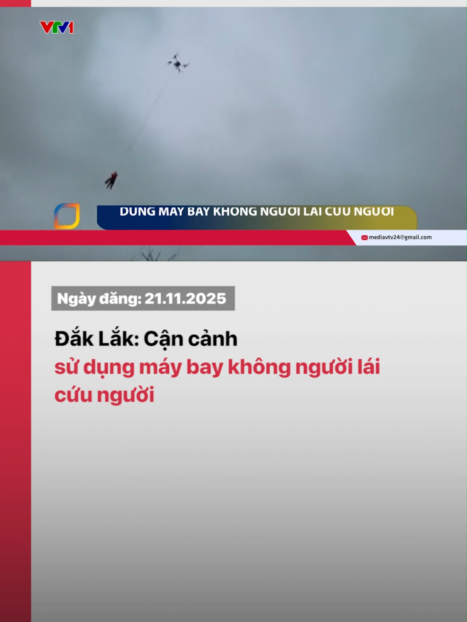 Người dân và công an xã Ea Ô, tỉnh Đắk Lắk đã dùng máy bay không người lái cứu sống một người bị lật thuyền khi đi đánh cá. #vtv24 #vtvdigital #tiktoknews #maybaykhongnguoilai #daklak