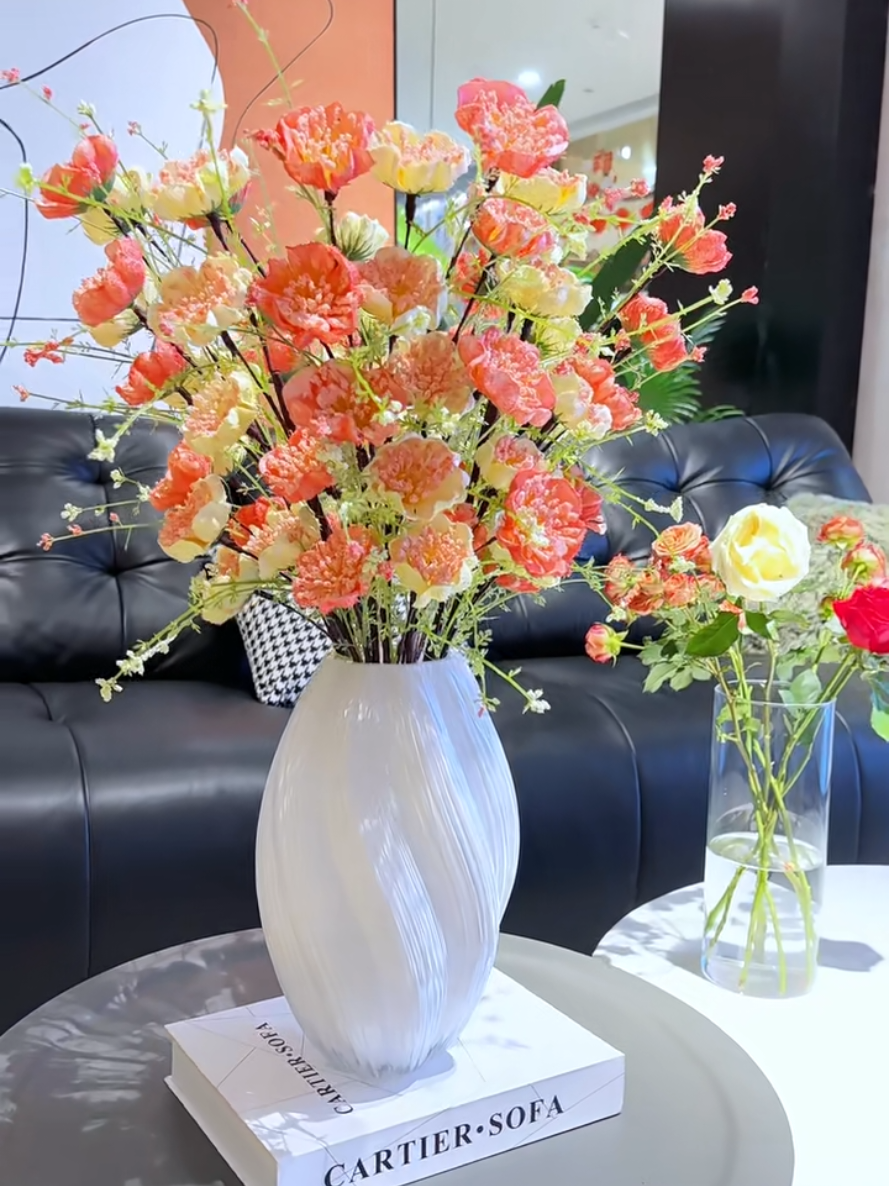 Hoa Trà Gạo decor Tết🧨 Sản phẩm ở giỏ hàng trong trang em ạ❤️ #trangtritet #hoatrangtri #hoatragao #xomtrangtri #tet2026 