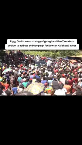 Riggy G with a new strategy of giving local Gen Z residents podium to address and campaign for Newton Karish and inject  #shujaahumphrey 