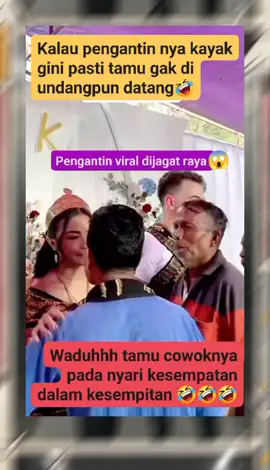 Nikahan Paling Heboh! Tamu Cowok Pada Berebut Salam 😭🤣 #nikahanviral #fyp #trending 