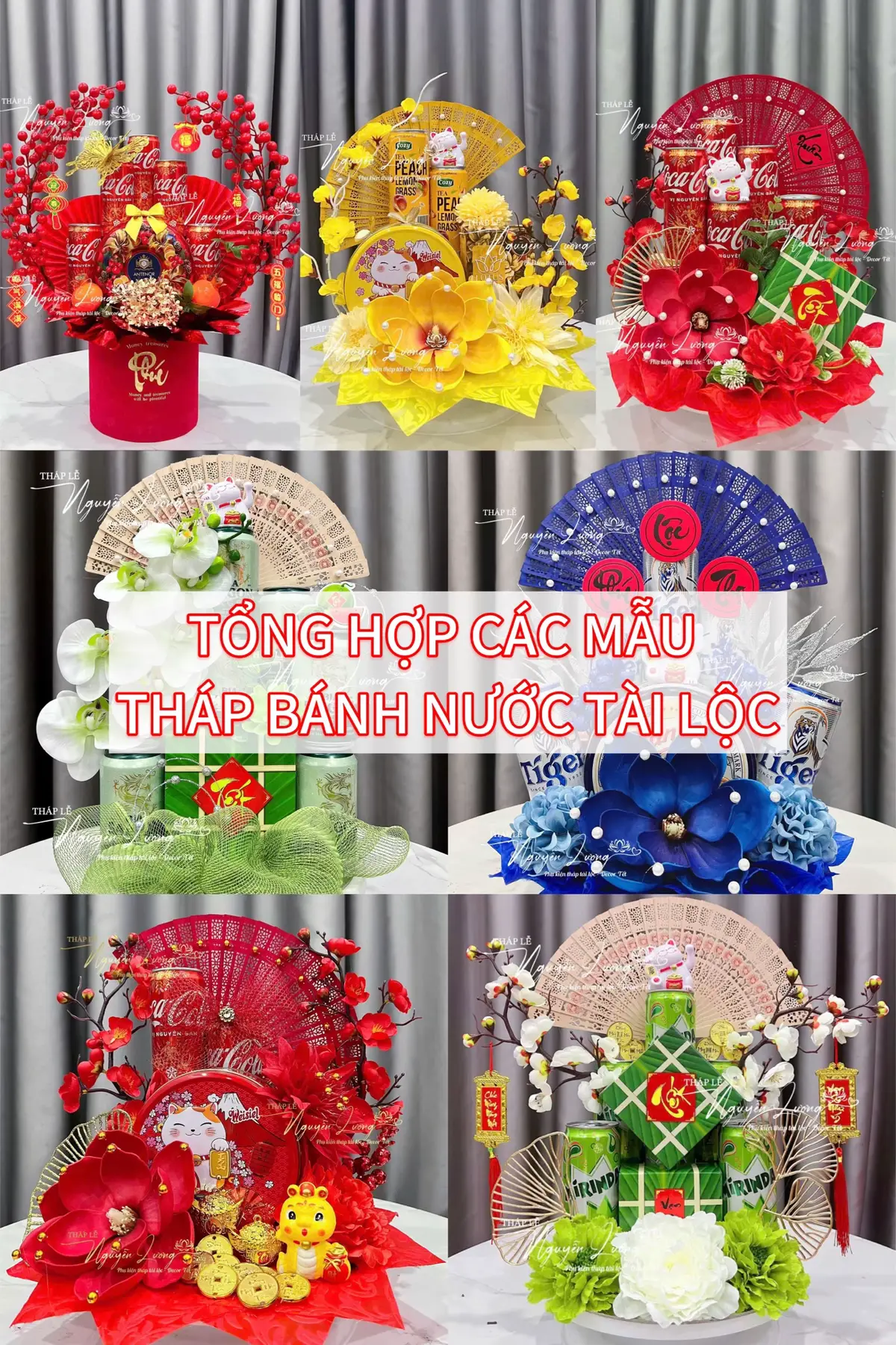 Tổng hợp các mẫu Tháp Tài Lộc nhà em  Sỉ từ 10 set được mix lộn xộn nhé cả nhà 😘 #trangtritet #tet #thaptailoc #phukientet #thaplenguyenluong 