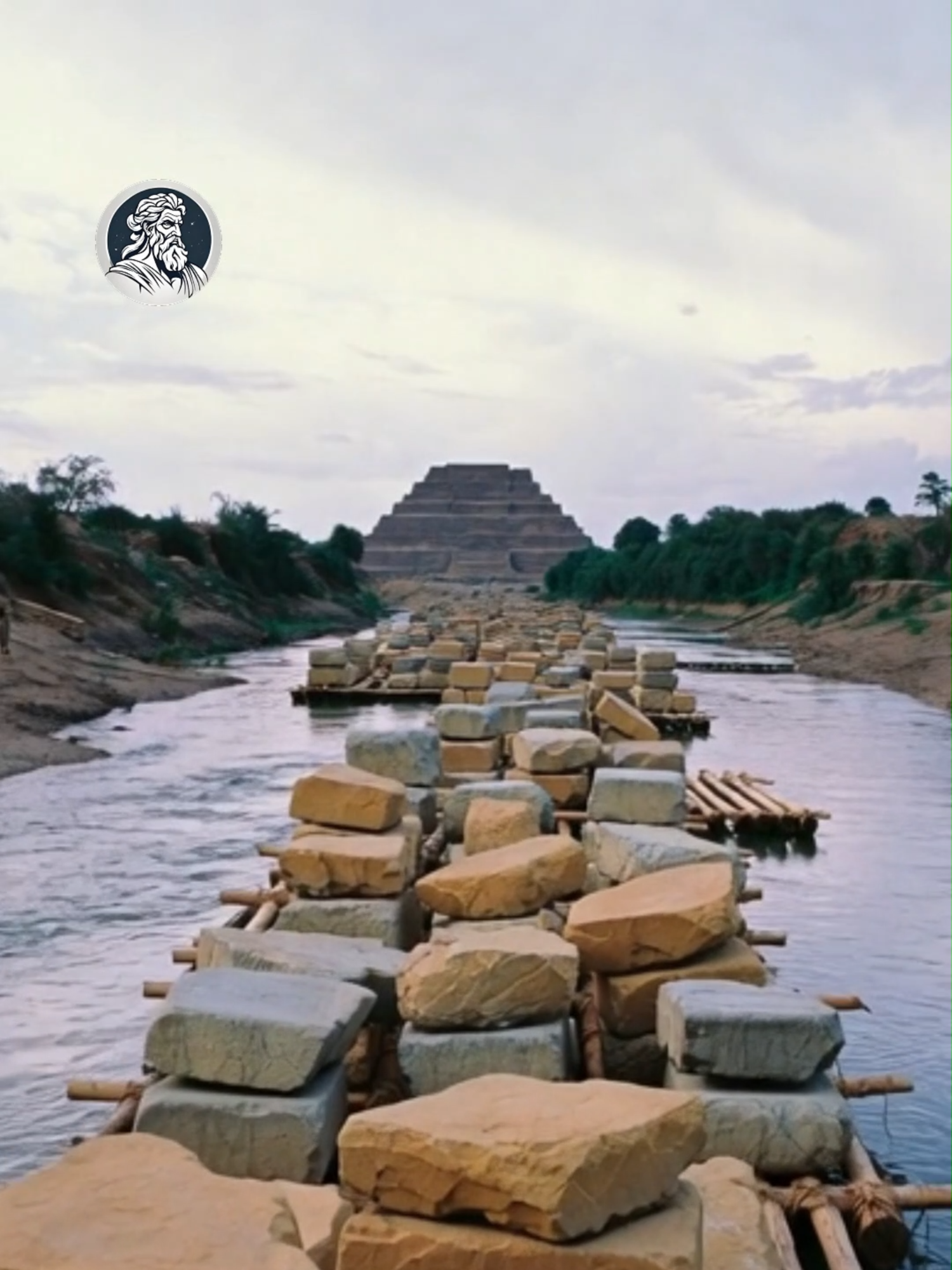 HOW THE PYRAMIDS WERE MADE #cadamitologia #fyp #ai #giants #egypt #desert #pyramids #alien