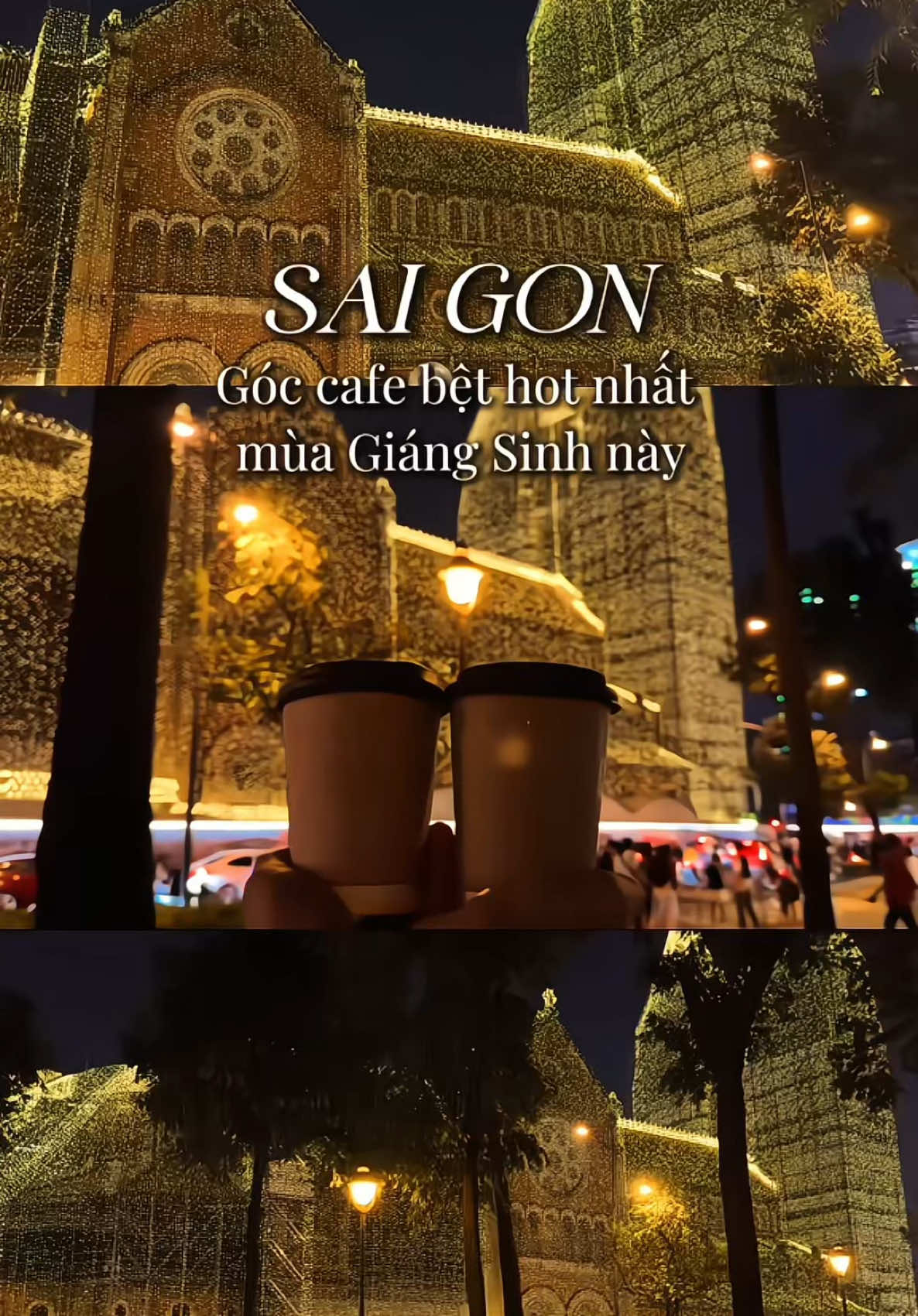 Năm nào cũng chờ mong khoảnh khắc nhà thờ Đức Bà lên đèn Giáng Sinh. Nay test đèn còn T12 bắt đầu bật chính thức nheng cả nhà #cafe #coffee #langthangcafe #giangsinh2025 #xmas 