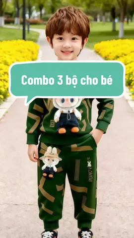 Combo 3 bộ thu đông cho bé vải mềm, co giãn thoải mái #bochobetrai #bochobe #dobochobe #thaoanhkids #sansale 