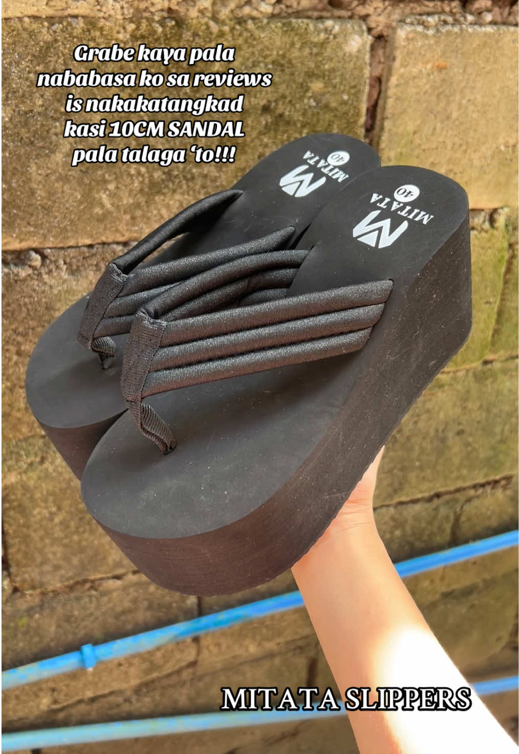 Grabe kaya pala nababasa ko sa reviews is nakakatangkad  kasi 10CM SANDAL pala talaga ‘to!!! #mitata #mitataslippers #sandal #slippers #sandalsforwomen 